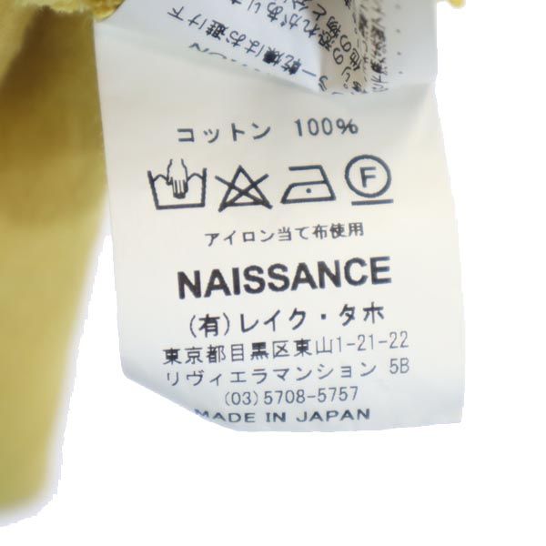 NAISSANCE ネサーンス 半袖 スウェット トレーナー L イエロー系 メンズ