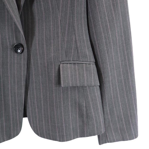 green label relaxing グリーンレーベルリラクシング スーツ 上下 セットアップ 36 グレー×ピンク UNITED ARROWS レディース