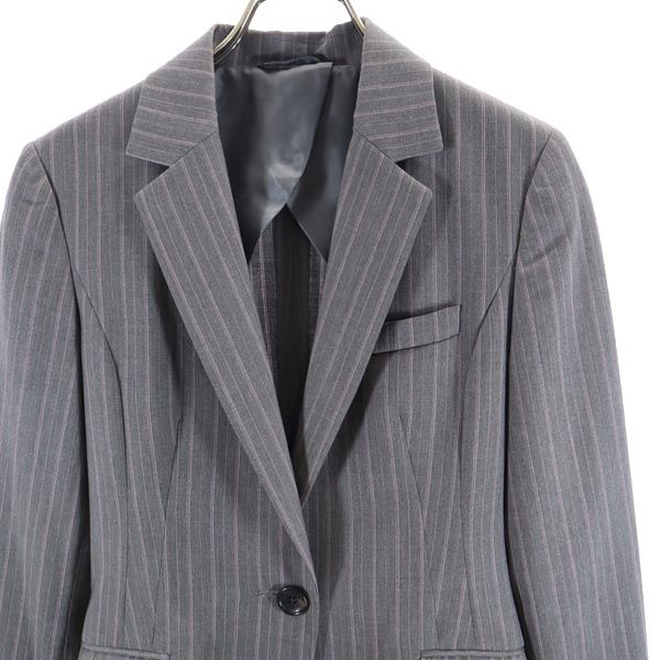 green label relaxing グリーンレーベルリラクシング スーツ 上下 セットアップ 36 グレー×ピンク UNITED ARROWS レディース