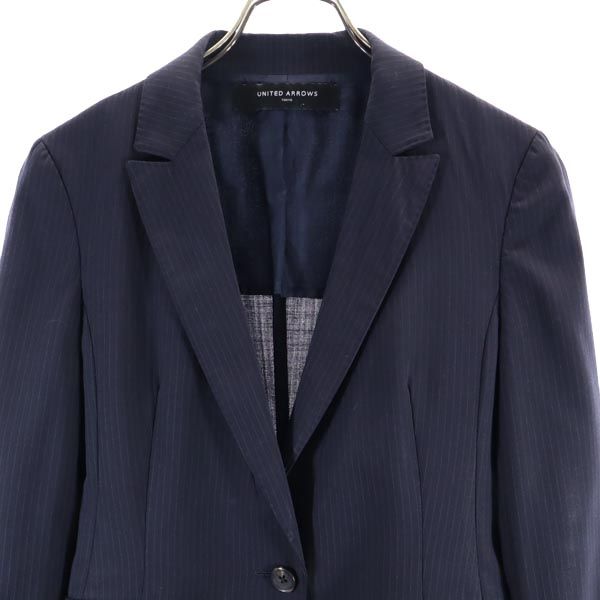 UNITED ARROWS ユナイテッドアローズ パンツスーツ 上下 セットアップ 36 紺 テーラードジャケット レディース