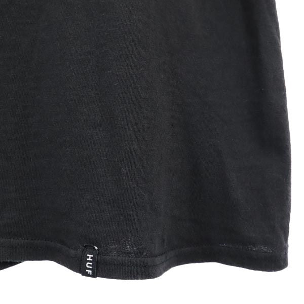 HUF ハフ プリント 長袖 Tシャツ L ブラック ロンT メンズ