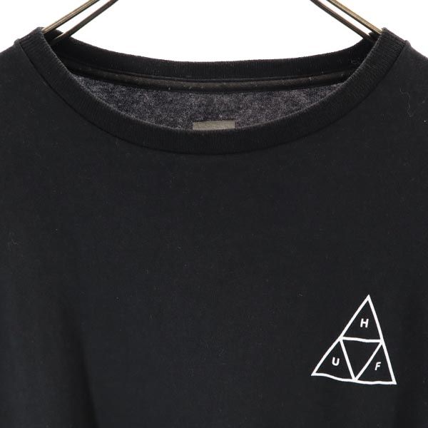 HUF ハフ プリント 長袖 Tシャツ L ブラック ロンT メンズ