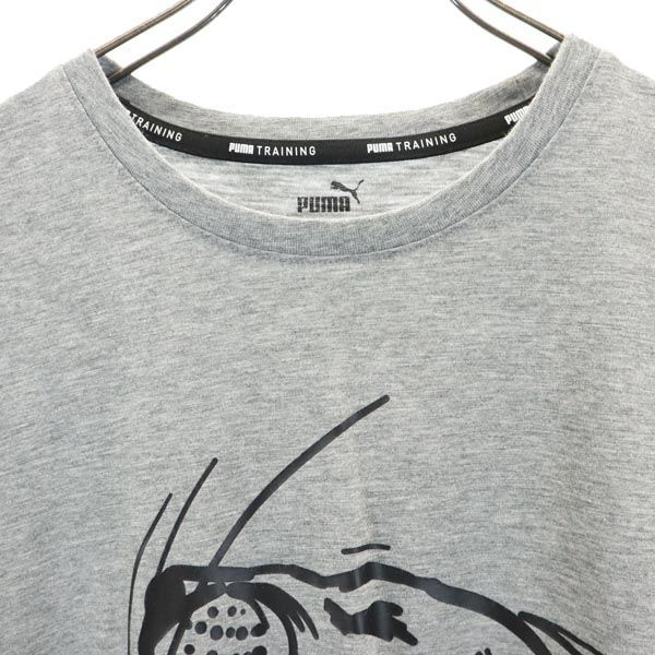 プーマ プリント 半袖 トレーニングウェア M 杢グレー PUMA シャツ メンズ