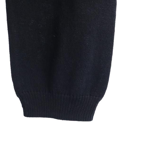 未使用 ニューヨーカー コットンブレンド 長袖 Vネック セーター 15(76) 濃紺 NEWYORKER ビッグサイズ ウォッシャブル ニット レディース