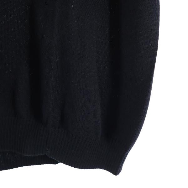 未使用 ニューヨーカー コットンブレンド 長袖 Vネック セーター 15(76) 濃紺 NEWYORKER ビッグサイズ ウォッシャブル ニット レディース