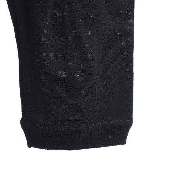 未使用 NEWYORKER ニューヨーカー ウール 長袖 セーター 15(76) 黒 ビッグサイズ ウォッシャブル ニット レディース