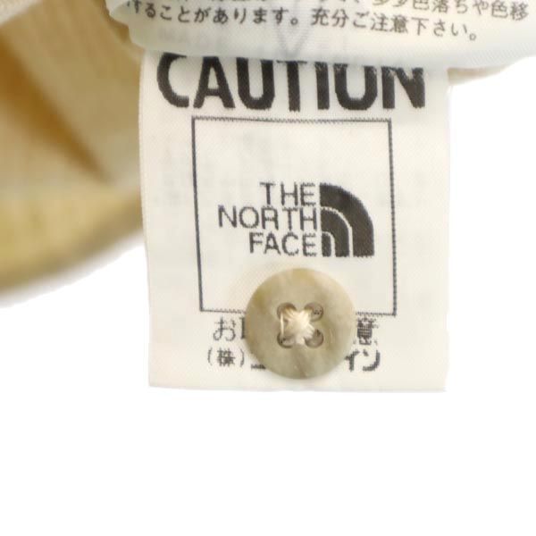 ノースフェイス NTW-4421 ストライプ柄 半袖 シャツ M ベージュ系 THE NORTH FACE アウトドア レディース