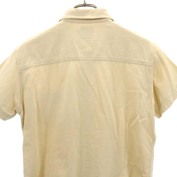 ノースフェイス NTW-4421 ストライプ柄 半袖 シャツ M ベージュ系 THE NORTH FACE アウトドア レディース