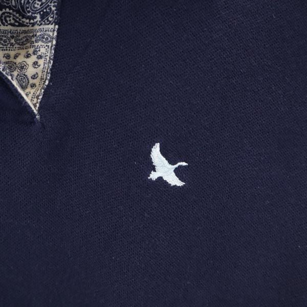 エディーバウアー 半袖 ポロシャツ S ネイビー系 Eddie Bauer 鹿の子 レディース