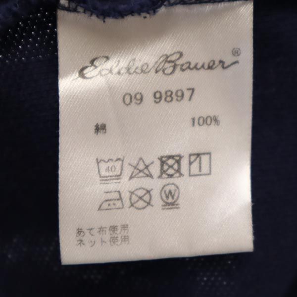 エディーバウアー 半袖 ポロシャツ S ネイビー系 Eddie Bauer 鹿の子 レディース