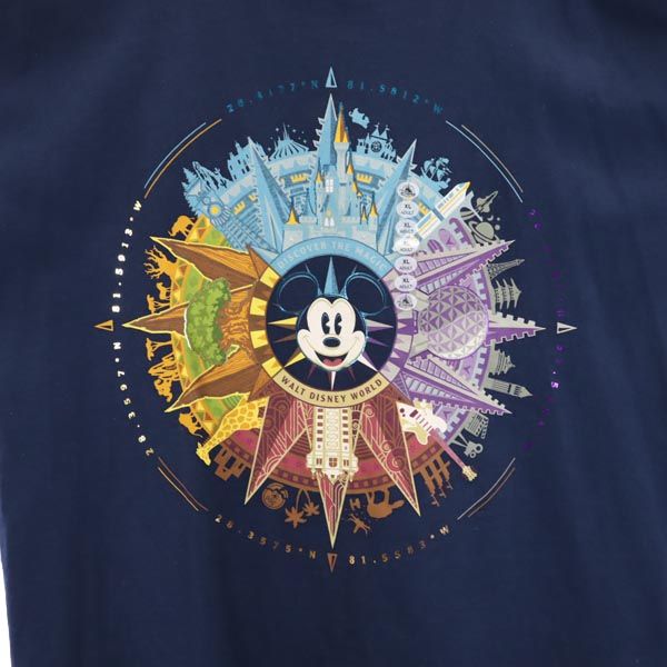 未使用 ディズニー ミッキーマウス プリント 半袖 Tシャツ XL ネイビー Disney メンズ
