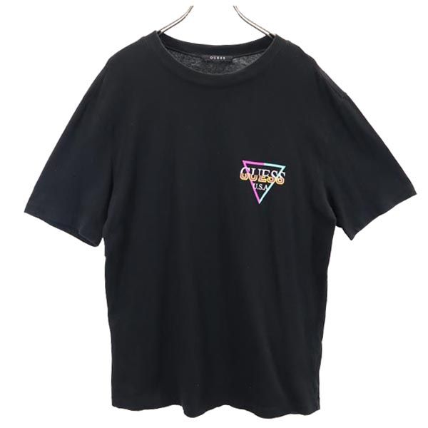 ゲス バックプリント 半袖 Tシャツ M ブラック Guess メンズ