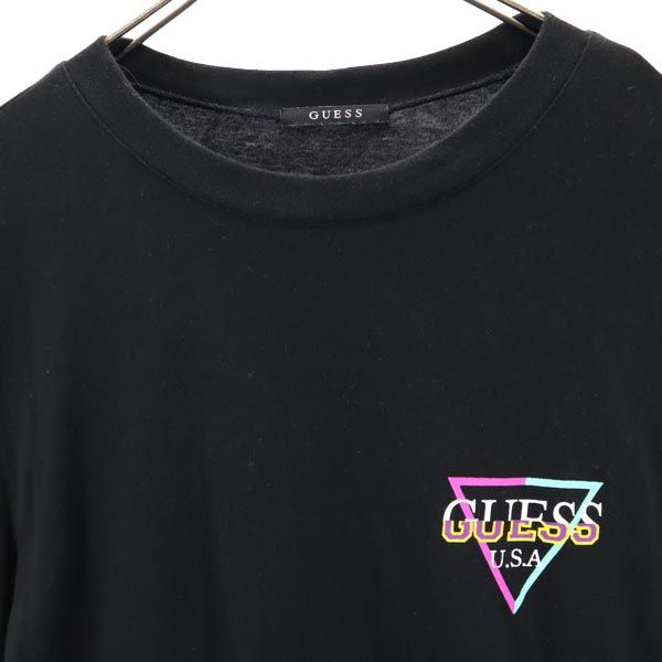 ゲス バックプリント 半袖 Tシャツ M ブラック Guess メンズ