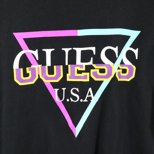 ゲス バックプリント 半袖 Tシャツ M ブラック Guess メンズ
