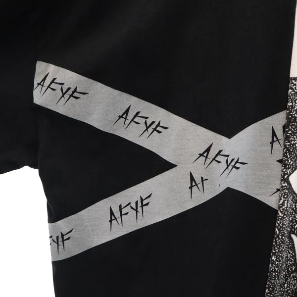 エーエフワイエフ プリント 半袖 Tシャツ FREE 白×黒 AFYF メンズ