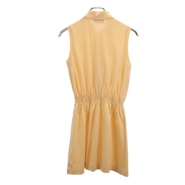 未使用 LACOSTE ラコステ ノースリーブ ワンピース 40 オレンジ系 レディース