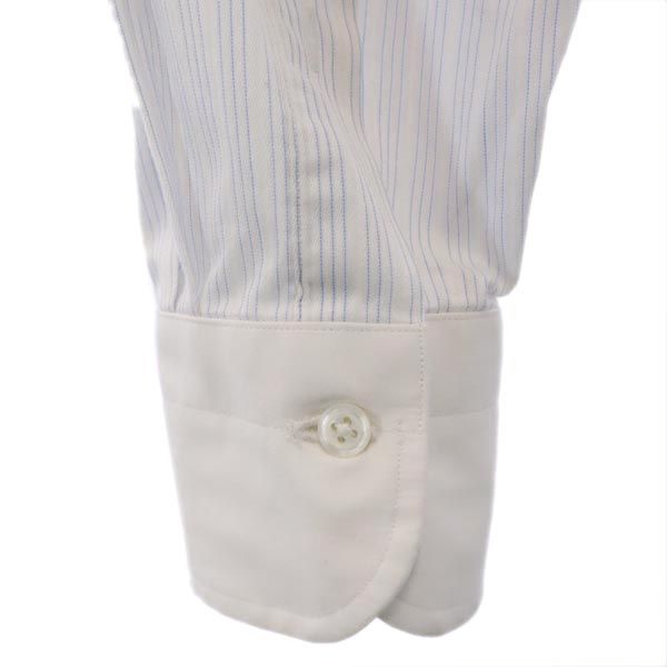 コンブリオ ストライプ柄 長袖 シャツ L ホワイト系 Conbrio ワイシャツ メンズ