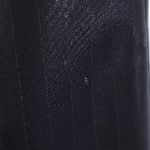 iCB アイシービー ウールブレンド ストライプ柄 スカートスーツ 上下 セットアップ 7 ネイビー系 テーラードジャケット レディース