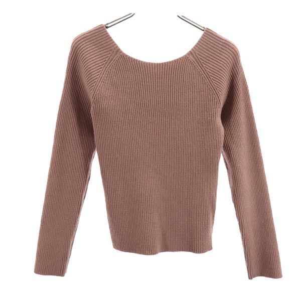 SNIDEL スナイデル 長袖 リブニット カットソー 上下 セットアップ F ピンク系 ニットスカート レディース