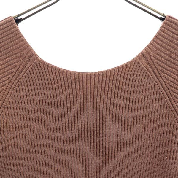 SNIDEL スナイデル 長袖 リブニット カットソー 上下 セットアップ F ピンク系 ニットスカート レディース