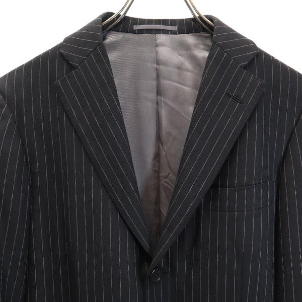SHIPS シップス ストライプ柄 スーツ 上下 セットアップ ブラック メンズ