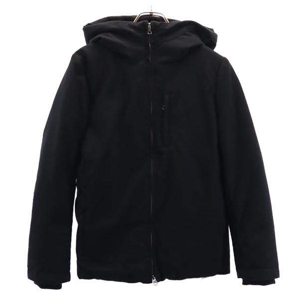 未使用 STUDIOUS ステュディオス 日本製 長袖 ウールフーデッド ダウンジャケット ブラック系 メンズ