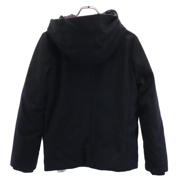 未使用 STUDIOUS ステュディオス 日本製 長袖 ウールフーデッド ダウンジャケット ブラック系 メンズ