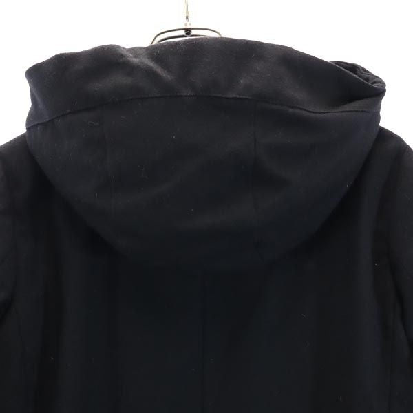 未使用 STUDIOUS ステュディオス 日本製 長袖 ウールフーデッド ダウンジャケット ブラック系 メンズ