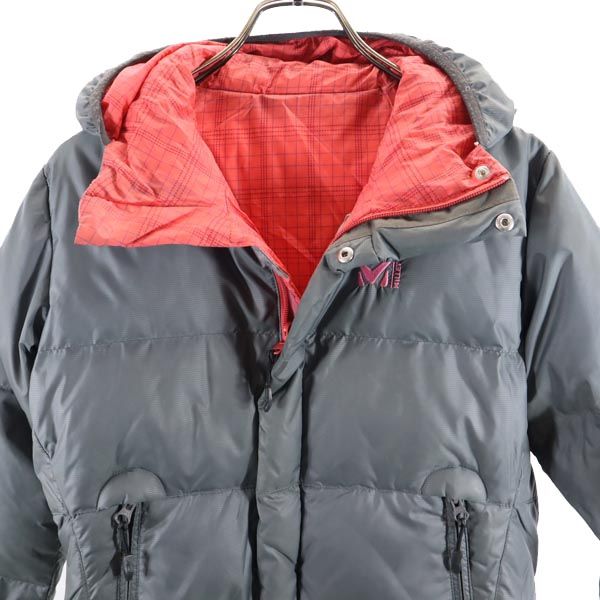 MILLET ミレー リバーシブル ダウンジャケット S グレー×レッド レディース