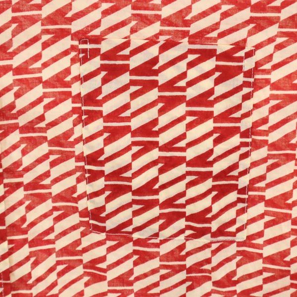 LANVIN ランバン 総柄 長袖 シャツ 4 レッド系 メンズ