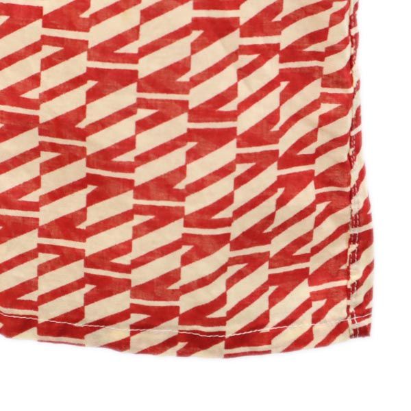 LANVIN ランバン 総柄 長袖 シャツ 4 レッド系 メンズ