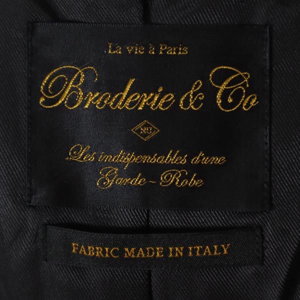ブロードゥリーアンドコー ナノユニバース ウールコート 38 黒 Broderie & Co レディース