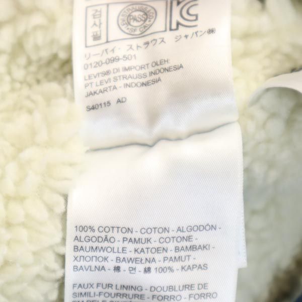 Levi's リーバイス バックプリント デニムジャケット M 裏ボア ジージャン レディース
