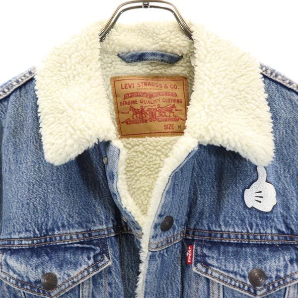 Levi's リーバイス バックプリント デニムジャケット M 裏ボア ジージャン レディース