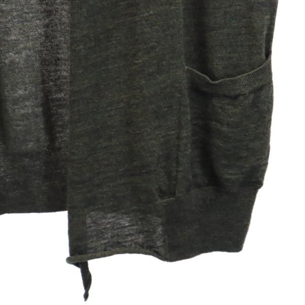 エストネーション リネン ウールブレンド 長袖 カーディガン S ブラウン系 ESTNATION メンズ