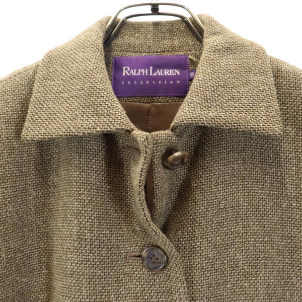 RALPH LAUREN ラルフローレン インパクト21 パープルレーベル スカートスーツ 上下 セットアップ 9 ブラウン系 レディース
