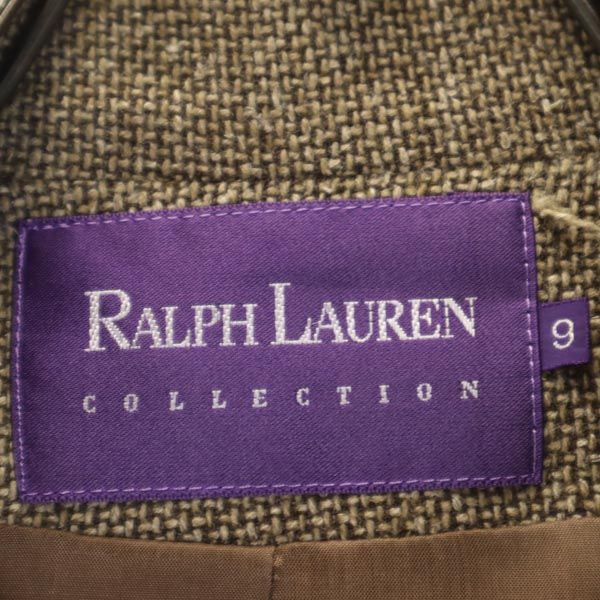 RALPH LAUREN ラルフローレン インパクト21 パープルレーベル スカートスーツ 上下 セットアップ 9 ブラウン系 レディース