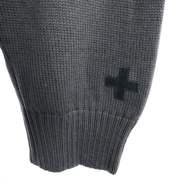 JC de CASTELBAJAC カステルバジャック イタリア製 長袖 クルーネック ニット セーター 52 グレー メンズ