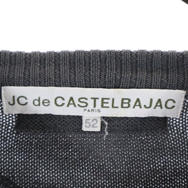 JC de CASTELBAJAC カステルバジャック イタリア製 長袖 クルーネック ニット セーター 52 グレー メンズ