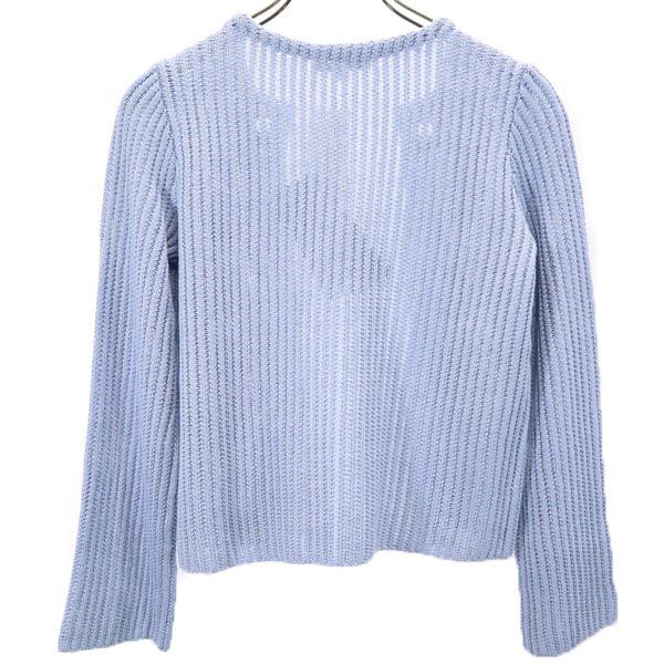 未使用 NARACAMICIE ナラカミーチェ 長袖 コットン ニット カーディガン 1 水色 レディース