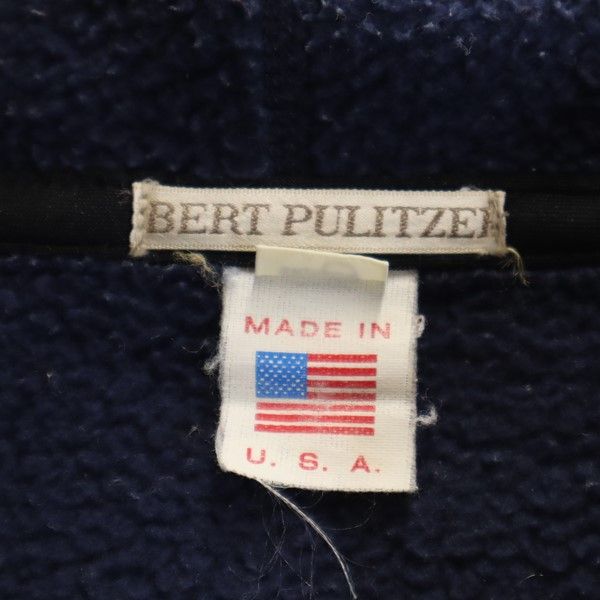 バートピューリッツァー 90s USA製 オールド フリースジャケット L ネイビー BERT PULITZER ボア メンズ