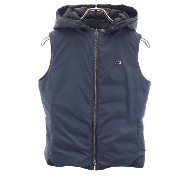 LACOSTE ラコステ リバーシブル ウールブレンド ダウンベスト 36 ネイビー メンズ