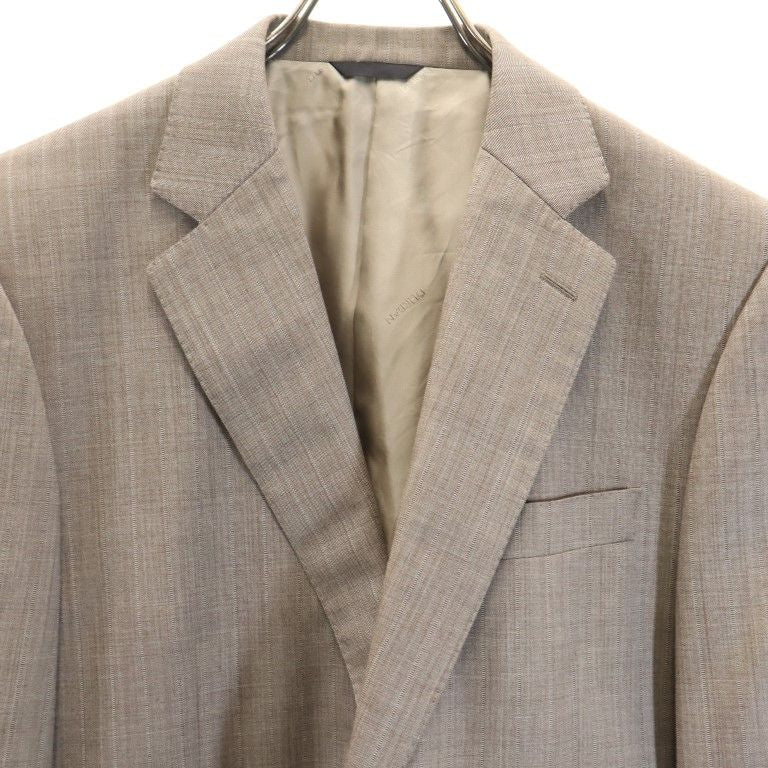 Durban ダーバン 日本製 ウール ストライプ柄 スーツ 上下 セットアップ 上94A6/下92A5 グレー メンズ