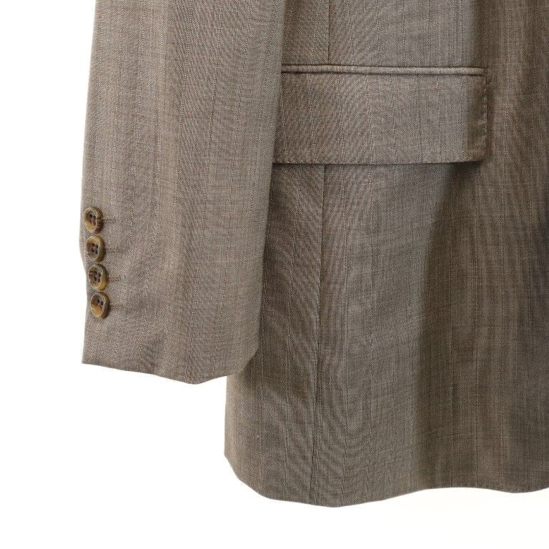 Durban ダーバン 日本製 ウール ストライプ柄 スーツ 上下 セットアップ 上94A6/下92A5 グレー メンズ