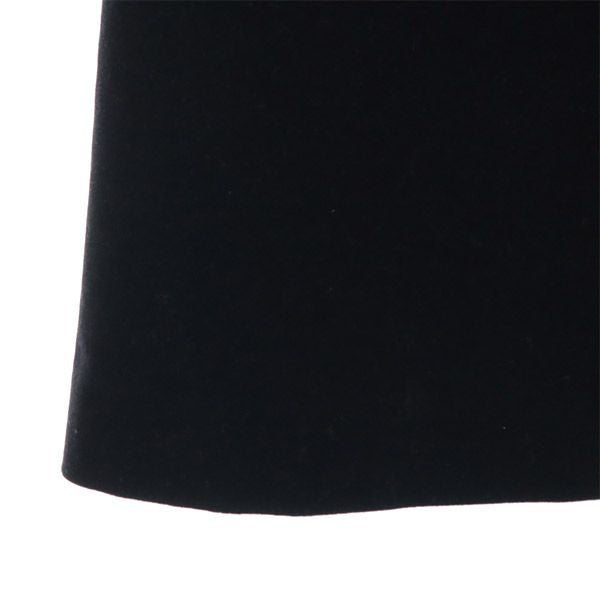 I.S.sunao kuwahara アイエススナオクワハラ 日本製 ベロア調 スカートスーツ 上下 セットアップ M/S ブラック レディース