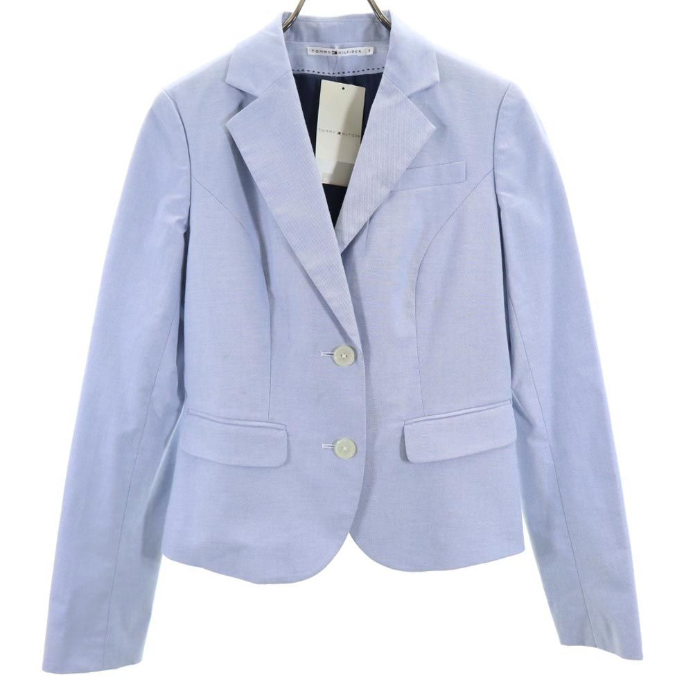 TOMMY HILFIGER トミーヒルフィガー 未使用 長袖 テーラードジャケット 4 ブルー タグ付き レディース