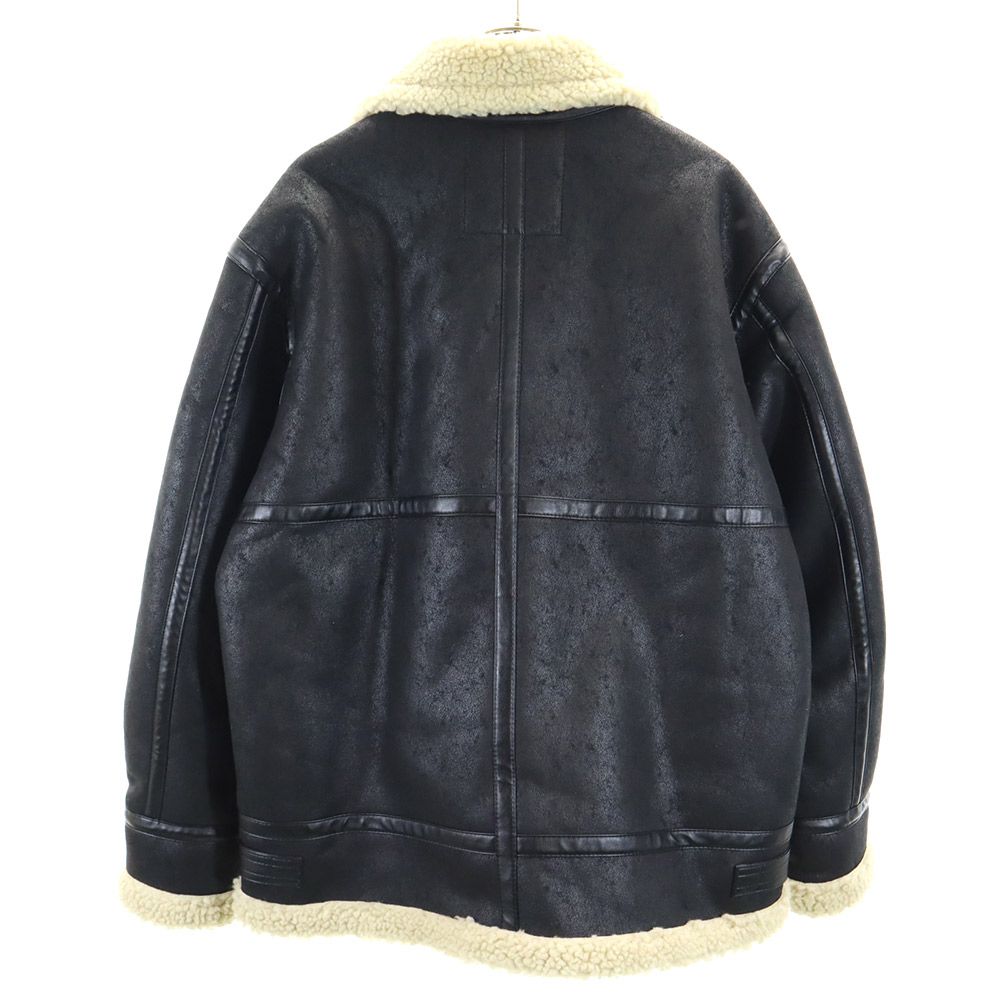 ALPHA INDUSTRIES INC アルファインダストリーズ B3 フェイク ムートンジャケット XL ブラック ボア メンズ