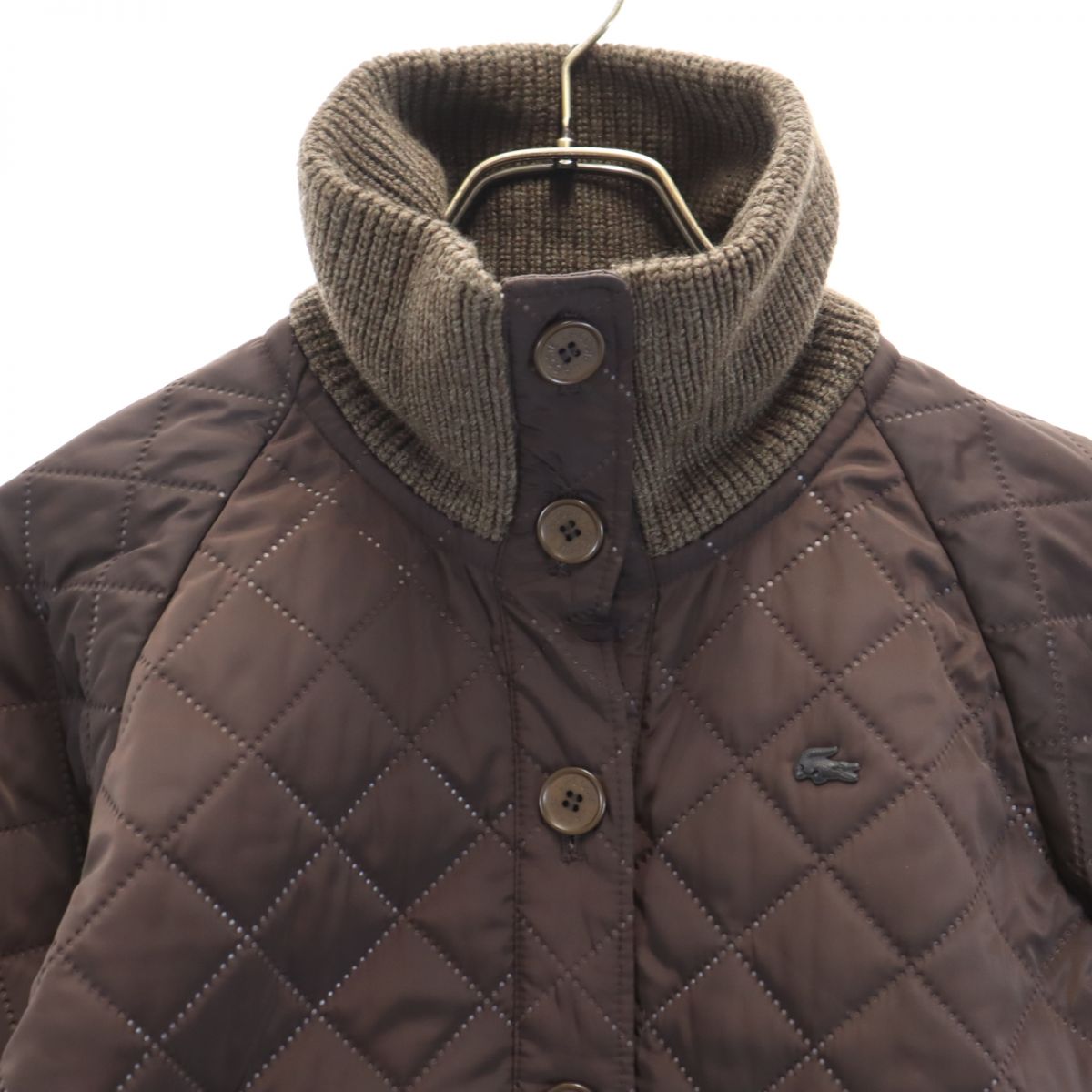 LACOSTE ラコステ 中綿ジャケット 38 ブラウン レディース
