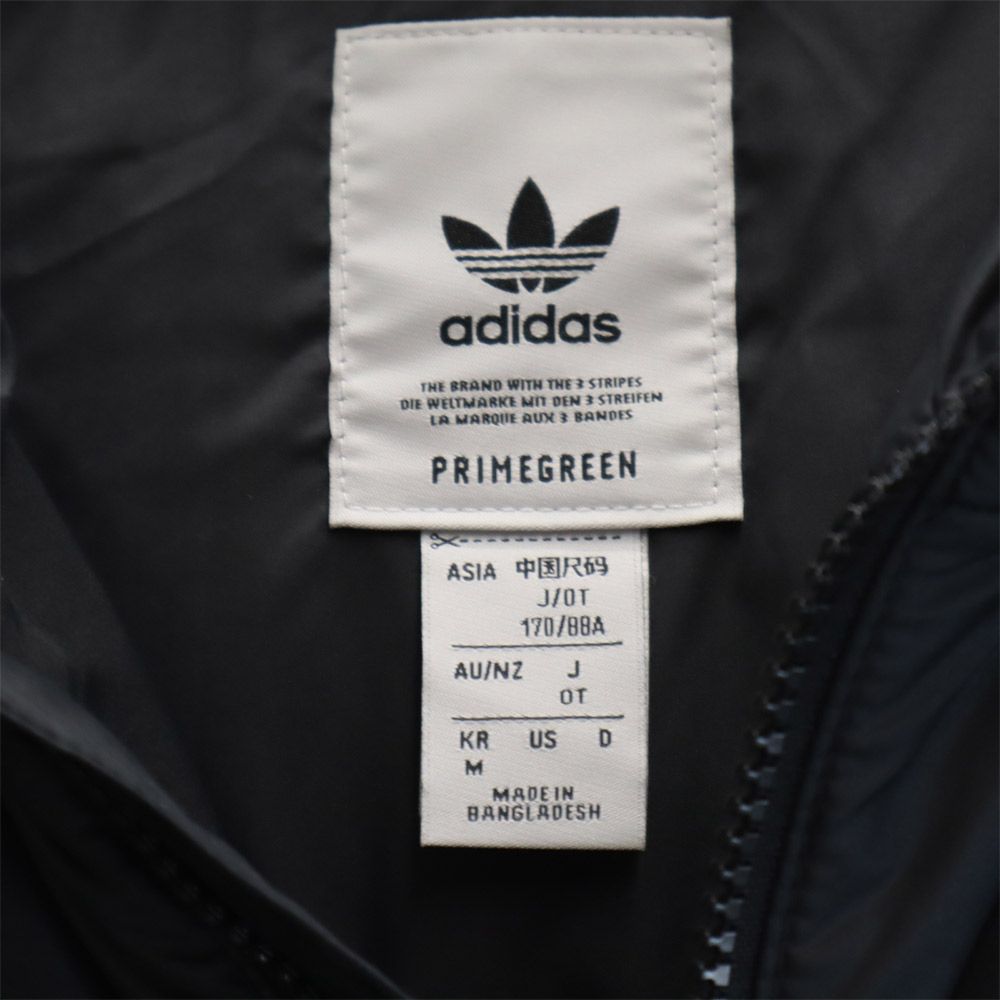 未使用 アディダス トレフォイルロゴ タグ付き 中綿ジャケット M ブラック adidas メンズ
