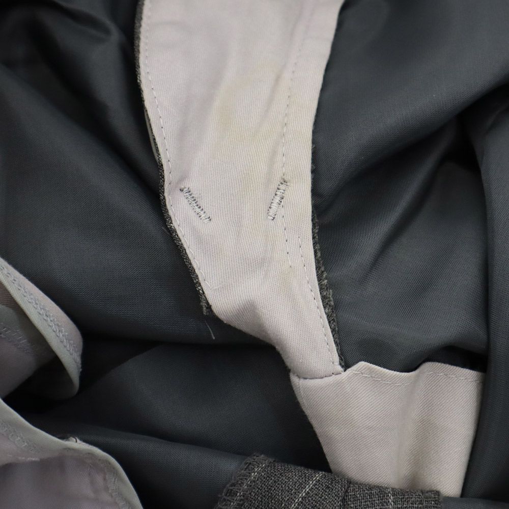 VISARUNO ビサルノ 日本製 ウール ストライプ柄 スーツ 上下 セットアップ M グレー系 メンズ